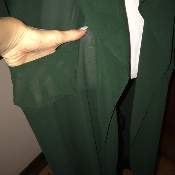 Naked Wardrobe Sheer Green Trench - Picture 4 of 6